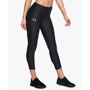 NEW UNDER ARMOUR fly fast running crop leggings in whiteblack/reflective